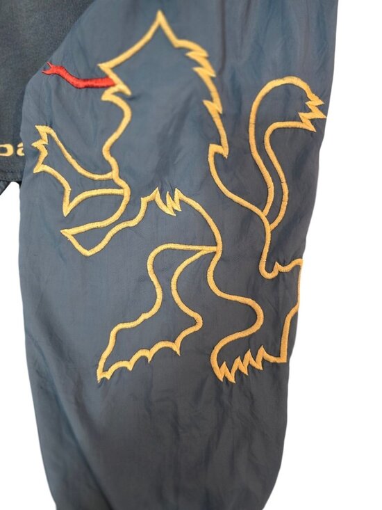 Vintage Ixspa Blue & Black Full Zip Jacket Lion Embroidery Mens Size L - Picture 4 of 12